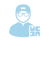 Blue vector image of application specialists